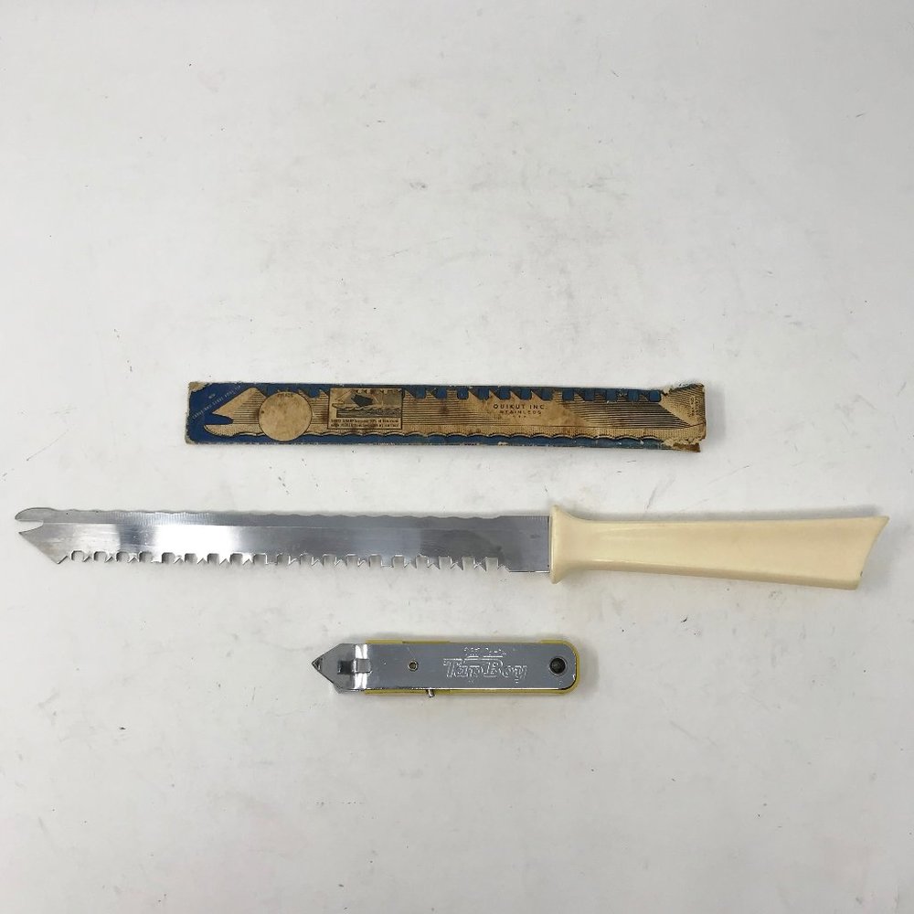 Vintage Quikut Inc. Serrated Knife & TapBoy Bottle Can Opener